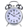 thumbnail image 3 of QINXIN 4 Inch Metal Round Alarm Clock Accurate Mute Retro Luminous Bedside Clock With Night Light Function, 3 of 8