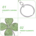 thumbnail image 3 of Raindrops Key Chains Women Cute Four Leaf Clover Keychain Zinc Alloy 1Set, 3 of 8
