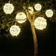 thumbnail image 2 of Guirnalda de bolas de ratán LED navideñas sin enchufe de 220 V, luces navideñas para exteriores, luces de hadas para fiestas, bodas, decoración del hogar y el patio, 2 of 5