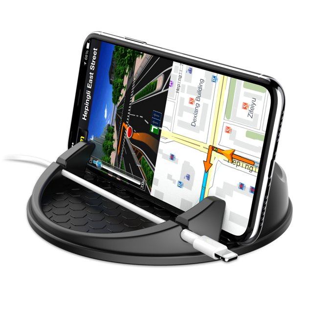 Soporte para teléfono de coche, compatible con almohadilla de silicona antideslizante para salpicadero de coche, soporte para teléfono de coche de carga inalámbrica tipo ventosa