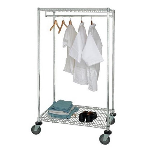 Quantum Storage WRCGR-63-2436 Wire Garment Rack, Mobile 24 x 36 x 69 in.
