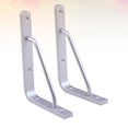 thumbnail image 2 of EeaseCA 2 PCS Heavy Duty Shelf Brackets Thickened Silver Shelf Support Bracket Aluminium Alloy Practical Durable Support Frame for Home (10inch), 2 of 7