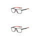 thumbnail image 2 of Qarigey Gafas deportivas Anti luz azul Sin lentes recetados Hombres Mujeres Gafas Lector Gafas Vida diaria Negro / Rojo Negro/Rojo 2piezas, 2 of 6
