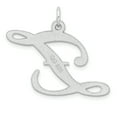 thumbnail image 3 of Sterling Silver Large Rhodium-Plated Fancy Script Letter Z Initial Charm (Width 18.52) (Length 25.65) - Jbsp, 3 of 5