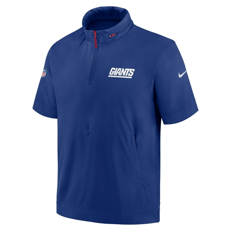 Men s Nike Royal New York Giants 2024 Sideline Coach Short Sleeve Half Zip Hoodie Jacket Walmart