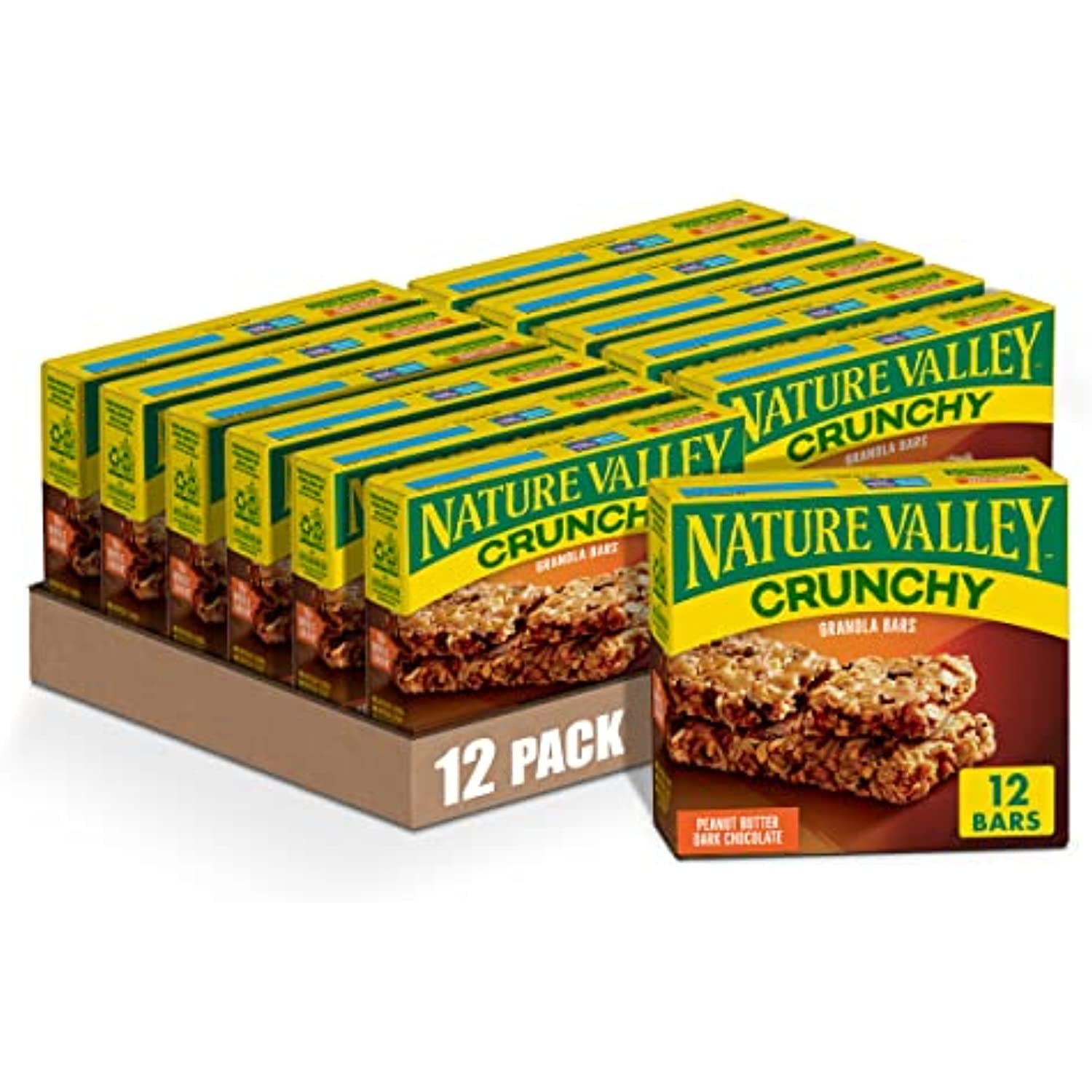 Nature Valley Peanut Butter Dark Chocolate Granola Bars, 8.94 Oz, 12 Ct (Pack Of 12)