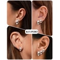 thumbnail image 6 of VEEDOFA Small Chunky Silver Hoop Earrings Hypoallergenic Solid 925 Sterling Silver Hoops Non Tarnish Small Thick Huggie Hoop Earrings for Sensitive Ears, 6 of 7