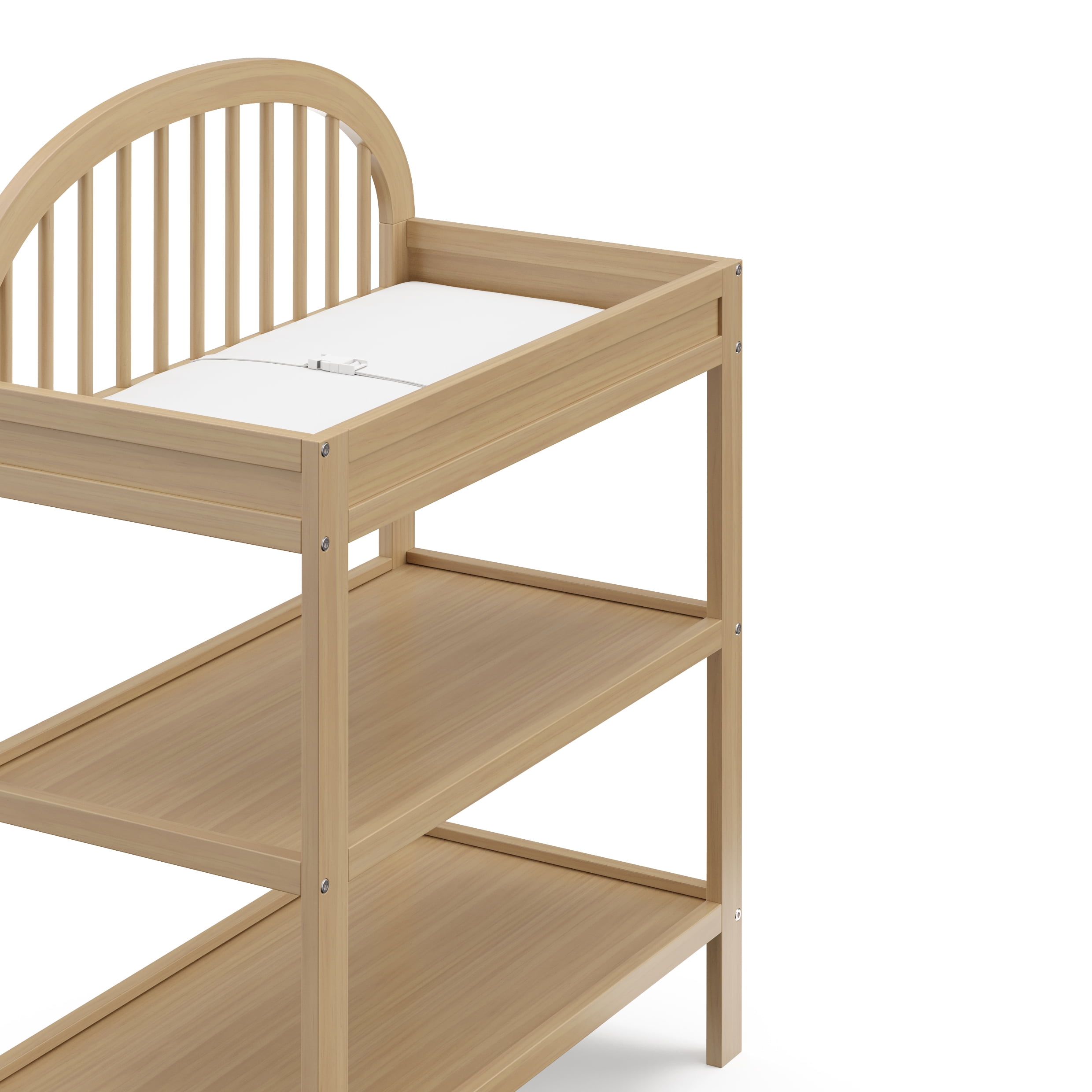 Graco Olivia Infant Wood Changing Table with Changing Pad, Driftwood