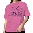 thumbnail image 2 of Skull & Wildflowers Gothic Art Women's Azalea T-shirt, 2 of 3