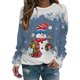 thumbnail image 1 of Sudadera con estampado de muñeco de nieve de Navidad para mujer, Jersey informal de manga larga con cuello redondo, talla grande, otoño e invierno, 2023, 1 of 4