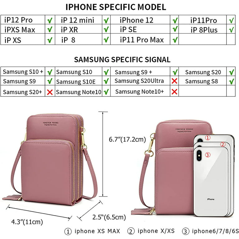 Small Size Crossbody Cell Phone Purse for Women Man,Mini Shoulder Handbag  Messenger Bag Wallet