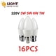 thumbnail image 2 of Bombilla Led de vela C37 para decoración del hogar, 3w, 5w, 6w, 7w, E14, E27, B22, E14, AC220V-240V, luz diurna blanca fría y cálida, 16 Uds., 2 of 4