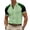 Green, variant on ZRGHAOYLQ Big and Tall Mens Contrast Raglan Sleeve T Shirt Two Tone Short Sleeve 3 Button Collared Casual Tops Breathable Textured Summer Shirt Fashion Daily Wear