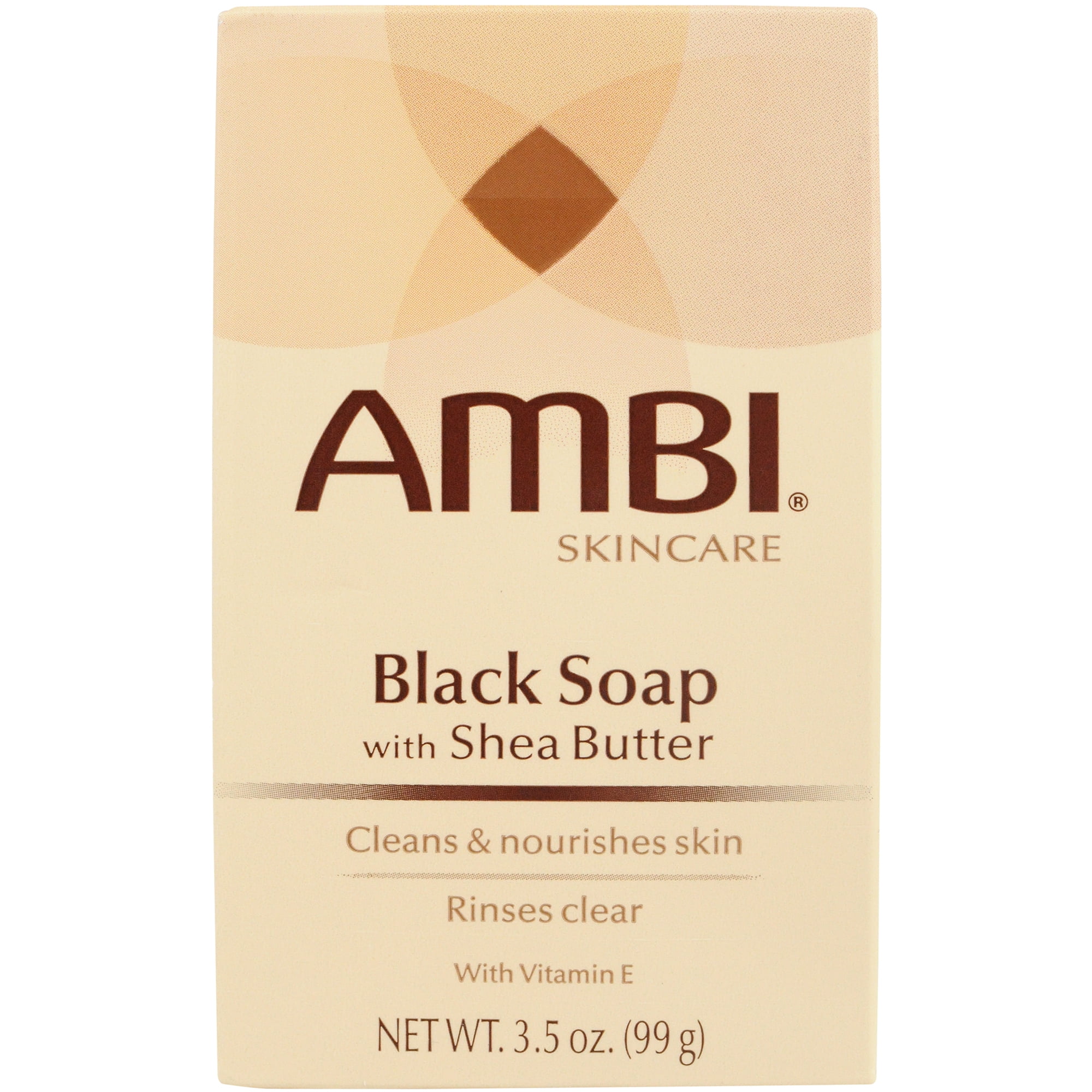 AMBI Black Soap with Shea Butter Bar, 3.5 oz