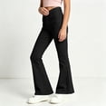 thumbnail image 4 of Stamzod Flared Pants for Girls Casual Loose Fit Stretchy Bell Bottom Leggings Girls Fashion Uniform Pants 5-6Years, 4 of 7