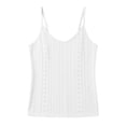 thumbnail image 4 of Tank Tops for Women Loose Fitting Womens Breathable Cami Tops Eyelet Lace V Neck Tank Tops Sleeveless Summer Vacation Casual Camisole White XL, 4 of 9
