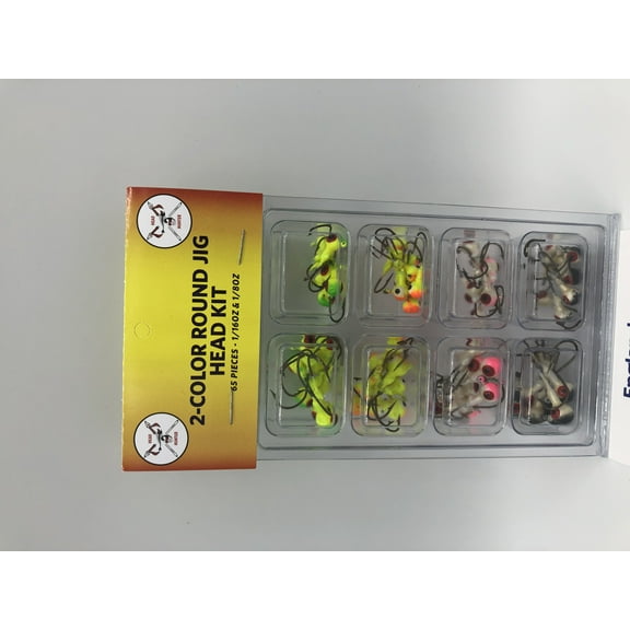 Headhunter Lures, Jig Head Kit, Assorted Colors, 65 Pc