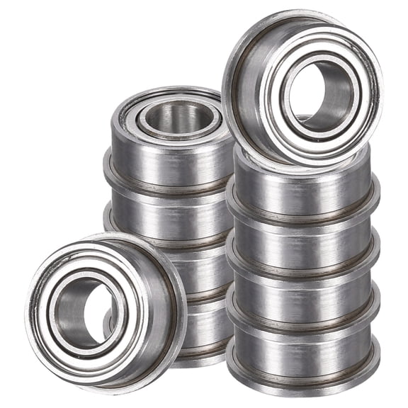 10 Pack F685ZZ Flanged Ball Bearings, 5 x 11 x 5mm Double Shielded Chrome Steel Deep Groove Bearing, ABEC5