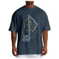 thumbnail image 1 of Xdzjlr T-Shirt pour Hommes Usage Quotidien Col Rond Imprimé Instrument de Musique T-Shirts Tendance Hommes,TTG, 1 of 5