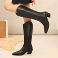 thumbnail image 2 of Fesfesfes Riding Boots For Women Ladies Fall Winter Knight Thick High-heeled High US:8.5(41), 2 of 9