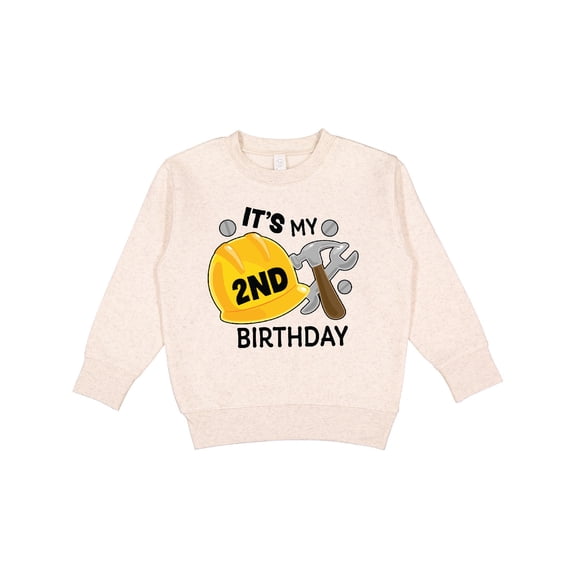 Inktastic Its My 2nd Birthday with Construction Tools Toddler Sweatshirt