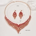 thumbnail image 3 of TAZAG European and American style exaggerated retro style exquisite design necklace and earrings set suitable for banquets, wedding banquets and parties, 3 of 4
