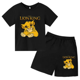 thumbnail image 3 of Conjunto de 2 piezas de camiseta y pantalones cortos con estampado de El Rey León Simba para niños y adolescentes, ropa informal de manga corta, traje de moda, 3 of 5