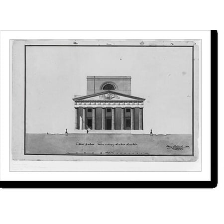 Historic Print, [Bank building (2nd Bank of the United States"), Philadelphia, Pennsylvania. North and south front, elevation]" - 2, 16" x 20"