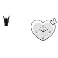 thumbnail image 1 of Estatua del gesto de la roca,Estatuas y figuras de dedos con gestos de música rock,Esculturas de resina con estantes modernos y creativos,Reloj de pared,Reloj de pared acrílico para oficina, 1 of 8
