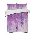 thumbnail image 2 of Purple Botanical Queen Size Down Alternative Comforter,Lightweight Comforter Quilt Bedding Set with Pillow Shams Watercolor Spring Floral Oil Painting Elegant Bed Comforter Duvet Insert 90"x96", 2 of 7