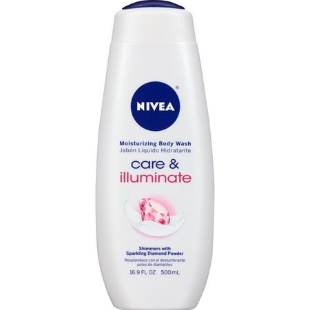 NIVEA Care & Illuminate Moisturizing Body Wash, Shimmers With Sparkling Diamond Powder 16.9 oz