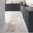 thumbnail image 1 of AIR-2x8 Washable Runner Rug Beige Abstract Non Slip Area Rug for Kitchen Hallway Low Pile Soft Thin Modern Throw Rug Simple Indoor Long Carpet Entrance Dining Room Bathroom Laundry Bedroom, 1 of 4