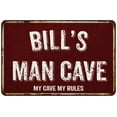 thumbnail image 1 of BILL'S Man Cave Red Grunge Sign 12 x 18 Matt Finish Metal Sign 112180003039, 1 of 1