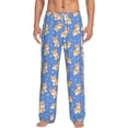 thumbnail image 2 of Kdxio Kawaii Corgi Print Men's Sleep Pajama Pant Lounge Pants with Pockets, 2 of 8