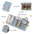 thumbnail image 6 of Contact's Small Wallet for Women Genuine Leather Bifold Purse RFID Blocking Card Holder Kiss Lock  (Blue), 6 of 8
