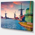 thumbnail image 2 of Zaandam Mills on Water Channel - Large Landscape Canvas Art Print, 2 of 4