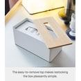 thumbnail image 3 of Yamazaki Home Tissue Box Cover - Rectangle, Ash, Steel, Lid, No Assembly, 3 of 7