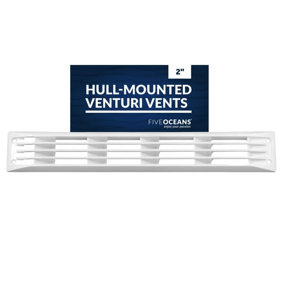 Attwood White Hull-Mounted Venturi Vents, 2 x 15-3/8 inches (1494F1) FO3764
