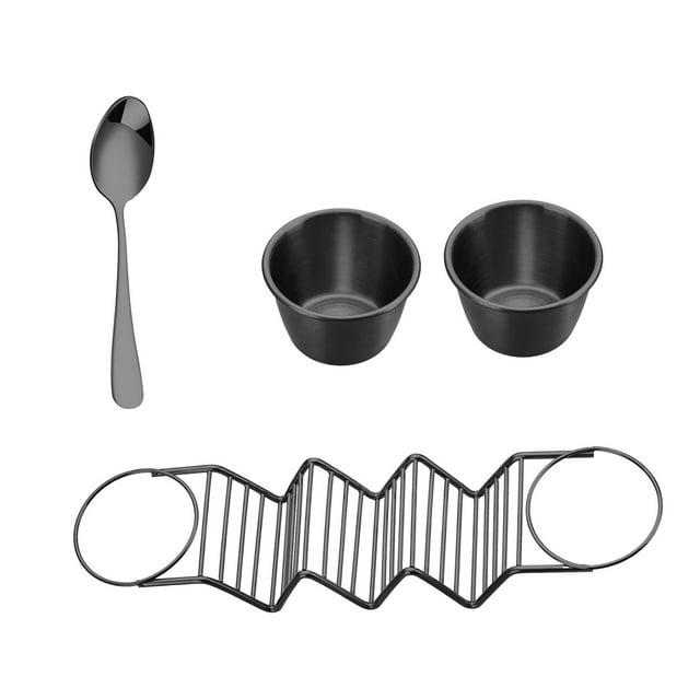 Porte-taco Mexicain, Porte-Taco Mexicain Porte-Tortilla en Acier Inoxydable, Porte Taco Stand Taco Shell Holder Restaurant, Présentoir de Nourriture Taco Stand Rack Plateau Cuisine, Rouleau Élégant Rack Alimentaire Noir