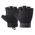 thumbnail image 1 of par de guantes de ciclismo de medio dedo, deportivos, a prueba de golpes, transpirables, tácticos, para exteriores, para hombre y mujer (negro, talla M), 1 of 7