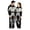Black, variant on Halloween Couple Matching One‑Piece Jumpsuit, Adult Hooded Long‑Sleeve Full Skeleton Printed Loungewear Onesie