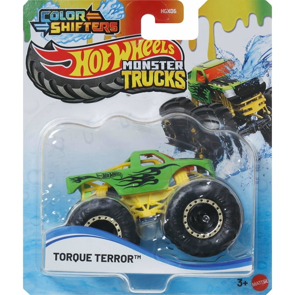 Hot Wheels Monster Trucks 1:64 Color Shifters, 1 Toy Truck Changes Colors in Water (Styles May Vary)
