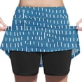 thumbnail image 2 of ZQUUVOU Girls Faux 2 Piece Skort Printed High Waist A Line Athletic Skirt with Shorts Casual Play Sports Sky Blue, 2 of 7