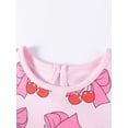 thumbnail image 6 of HWJAD 2026 New Style Toddler Girls Short Sleeve Cotton Dress Bows Love Heart Casual Summer Dress Kids Swing Dress, 6 of 9