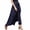 Navy 1, variant on Womens Wide Leg Full Length Palazzo Culottes Wrap Bow Ruffle Overlay High Waist Split Layer Flowy Elegant Casual Solid Trousers