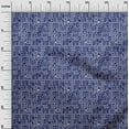 thumbnail image 2 of oneOone Cotton Jersey Indigo Blue Fabric Geometric Tortoise & Face African Sewing Craft Projects Fabric Prints By Yard 58 Inch Wide, 2 of 4