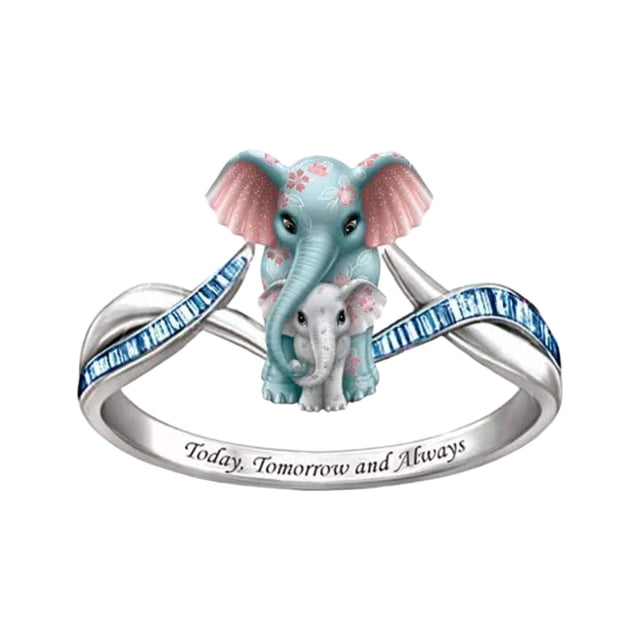 Anillo de bodas de Anillo de compromiso elegante con forma de para el día de San Valentín Talla 9 Yuyangstore Anillo de bodas