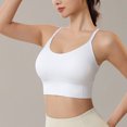 thumbnail image 5 of Womens Sports Bras Comfort Oman Bras With String Quick Dry Shockproof Running Fitness Underwear Comfortable Bras for Women White M, 5 of 8