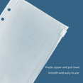 thumbnail image 1 of Bolsa de PVC con cremallera de hojas sueltas A5A6, bolsa de almacenamiento de documentos esmerilados, bolsa de documentos transparente impermeable con cremallera para tarjetas, 1 of 4