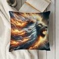 thumbnail image 3 of PIKWEEK Couple Lion Farmhouse Country Print Throw Pillow Cover Set for Couch Sofa Living Room 18x18 Inch, 3 of 5
